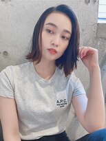 ルービック 梅田茶屋町(Rubik)&nbsp;ナチュラルボブ×黒髪ボブ大人可愛い20代30代40代