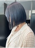 ダークグレーボブ_チェリーブラウンフェミニンロング_ba417141