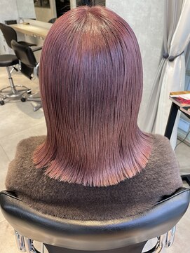 アロー(arrow) 切りっぱミディアム×ピンクラベンダー【moemi】