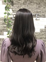 エモート(EMOTE)&nbsp;艶感カーキグレージュ/ワンレングスロング