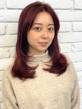 ディフィーノ 青山(DIFINO) 【DIFINO 青山】ゆるふわセミロング/ピンクベージュ