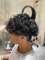 ヘアリゾート エーアイ 原宿(Ai for men) 爽やかな黒髪マッシュ×ツイストスパイラル ツーブロック/波巻き