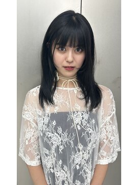 ビューナゴヤ 名駅(VIEW NAGOYA) 前髪/こなれミディ/イメチェン/レイヤーカット/ブルーブラック