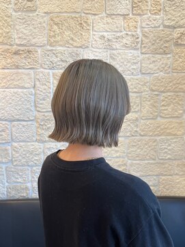 ヴァン カウンシル 川口店(VAN COUNCIL) 大人かわいい切りっぱなしボブ×ハイトーンカラー#3