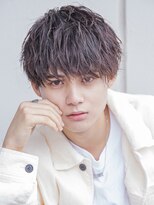 シティ(CITY)&nbsp;【men`s】フェザーパーマグレー刈り上げショートブルーカラー