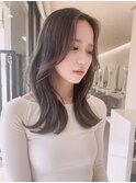 郡山くびれレイヤーカットハイライトカラー顔周りベージュカラー