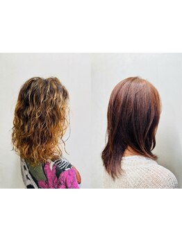 頭皮が荒れやすい人でも◎髪や頭皮に優しい厳選薬剤を使用しているから、ダメージレスで艶のある仕上がりに