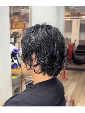 コンパス(COMPASS) MENSマッシュにラフな動きのあるパーマヘア