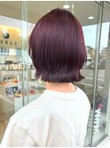 ダークラズベリー/大人艶ボブ　