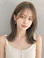 ノア 三宮店(NOA)&nbsp;【NOA】韓国くびれミディオリーブベージュシースルーバング