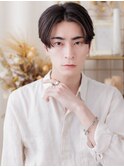 アップバングアッシュグレージュセンターパートウルフ20代30代