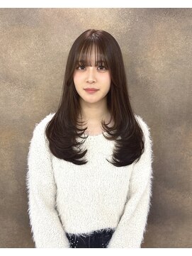 マシェリ バイ ハセ(ma cherie by HASE) 滋賀 韓国レイヤー 顔周りカット 小顔ヘア 透明感カラー