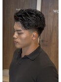 ラルフカール　オールバックパーマ　ショートパーマ　メンズ