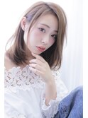 【KHAIR】大人ナチュラルストレート×ヌーディーベージュ