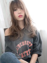 シー(see)&nbsp;透けバング×Aライン☆とろみカジュアルな揺れ感カールロング♪