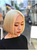 にほんじんに似合う金髪ボブ