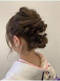 編み込みゆるアレンジ