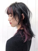 アイティー バイ アルバム 中野店(IT by ALBUM) ウルフピンク_耳かけウェーブパーマフォギーベージュ_ba279533