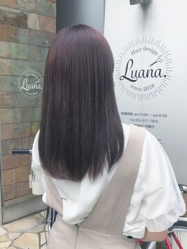 ヘアーデザインルアナ(Hair design Luana.) ブリーチカラー暗めパープル