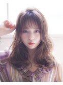 小顔カット♪デジタルパーマカールスタイル♪アッシュブラウン