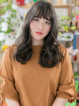 カバーヘア イヴ 戸頭店(COVER HAIR EVE) 黒髪×くせ毛風ふんわりモテロングg戸頭20代30代40代