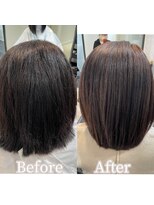 美髪ストレート　髪質改善　簡単スタイリング
