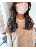 横浜＊顔まわりレイヤー　韓国風　ブルーベージュ