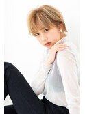 【Totia堀江】ナチュラルショート×シルキーベージュ