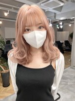 ボタン ハカタ(VOTAN hakata)&nbsp;【YU_KA】ブリーチカラー×アプリコットベージュ