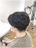 MEN'S HAIR &nbsp;センターパート　ツイストスパイラル　コンマヘア