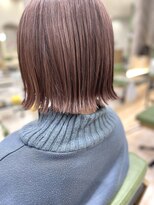 ジプソ(Gypso Hair salon) 【 切りっぱなしボブ × ピンクベージュ 】