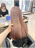 ピンクベージュカラーミルクティーベージュカラー韓国ヘア赤羽