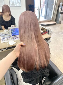 アジールヘア 赤羽駅南口店(agir hair) ピンクベージュカラーミルクティーベージュカラー韓国ヘア赤羽