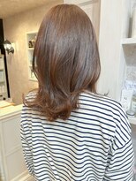 キャアリー(Caary)&nbsp;福山人気caaryマロンベージュイルミナカラー柔らか鎖骨ミディ