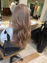 ラべリー 池袋(LOVELEY)&nbsp;ハイトーン　ダブルカラー　ミルクティーベージュ【池袋】