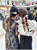 結婚式のお呼ばれアレンジ～編みおろしスタイル～