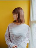ナチュラルロングボブ20代/30代/40代/庭瀬