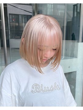 ヲタク(wotaku.) ホワイトミルクティーベージュハイトーンダブルカラーブリーチ