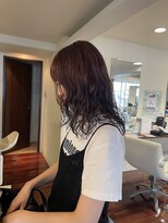 ヘアースペースブルーム プリュス 石橋店(HAIR SPACE BLOOM plus)&nbsp;石橋/オレンジブラウン/ニュアンスパーマ/水素カラー/秋カラー