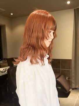 テトラ バイ ネオリーブ 横浜西口店(tetra by neolive) オレンジブラウン　ダブルカラー　ケアブリーチ　横浜