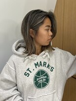 アンドビューティフル 恵比寿(andbeautiful) 地毛にハイライトと外はねボブ