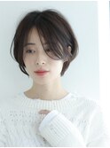 透明感ショートボブ/フェザーショート