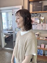 グラフィカ(GRAFICA)&nbsp;オリーブベージュ×medium  bob perm