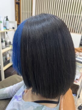 美容室 夢追い人 ブルーフェイスフレーミング