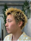 men's/スペインカール/スパイキーショート/ブルーブラック