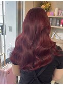 10代20代30代ブリーチなし赤髪