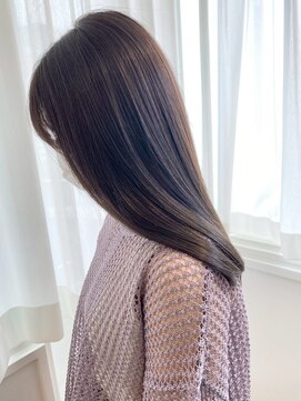 20代30代40代大人可愛い透明感アッシュグレージュレイヤーロング