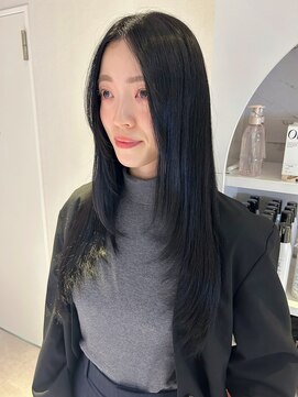 アム(amu) 髪質改善酸性ストレート/ロングレイヤー/美髪矯正/顔まわり