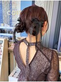 ツインお団子/リボン/結婚式