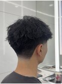 スパイキーフェードメンズパーマツイスト